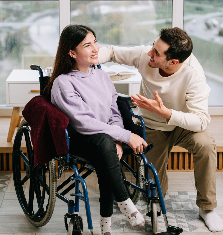 Professional nurse providing community nursing care services to client at home